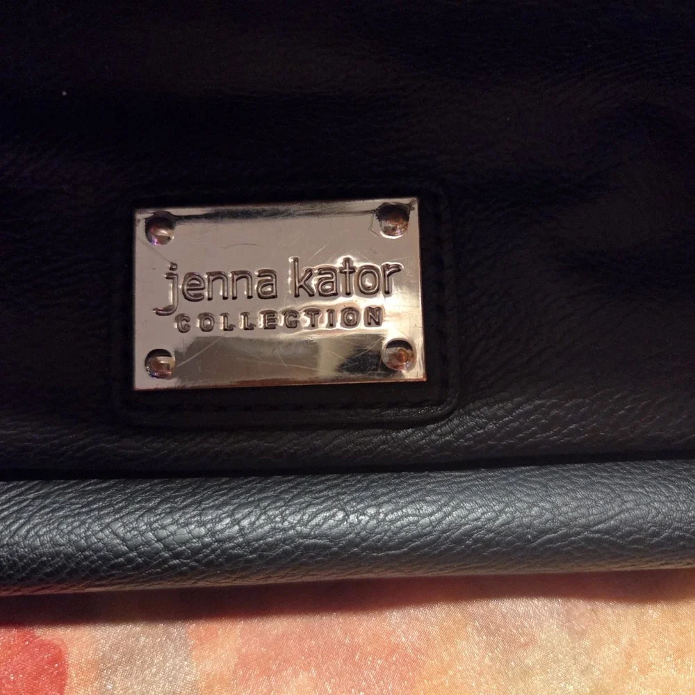 Jenna Kator Collection Vegan Leather Black Satchel Crossbody